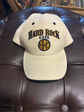 Hard Rock Cafe Beige and Black Orlando Strapback Cap